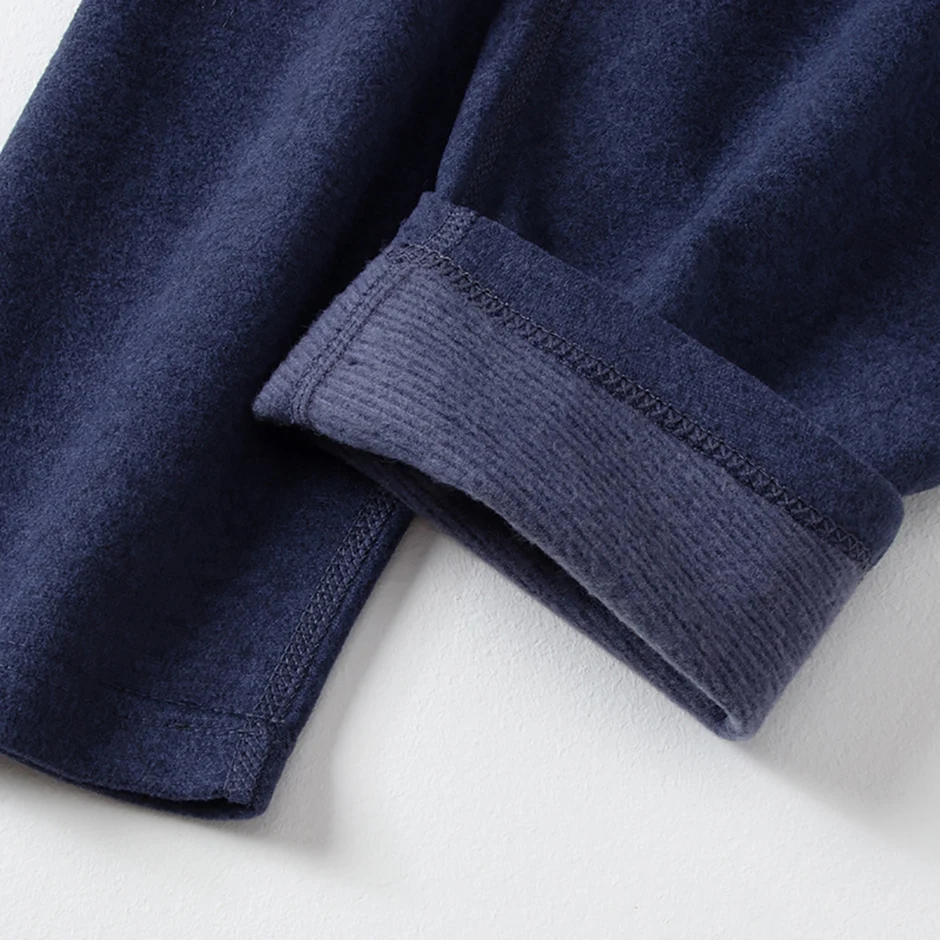 2/4 Stück Herren Einfarbig Einfache Herbst Und Winter Thermo-unterwäsche Bequeme Und Lässige Bottoming Unterwäsche Teenager Pyjama – Detail 27