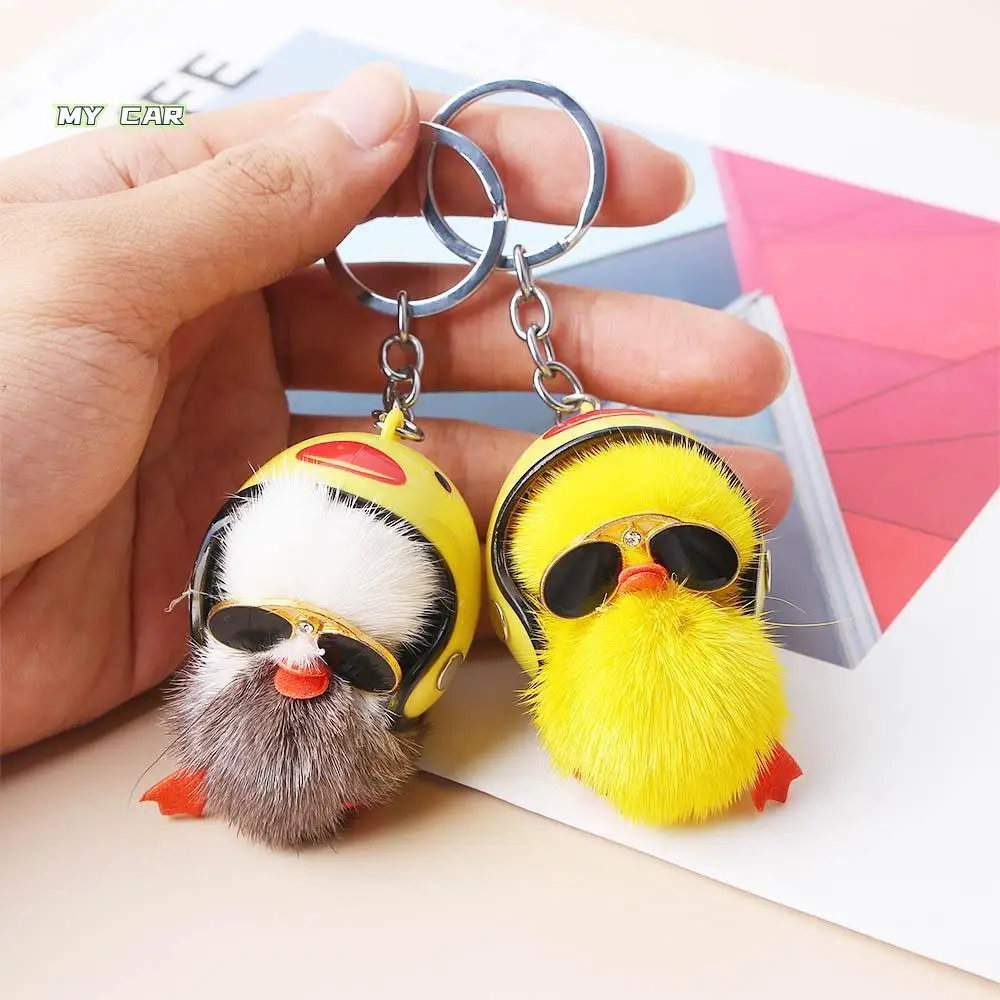 

Male Cute Doll Plush Bag Pendant Cartoon Keychain Car Keyring Duck Keychain Key Lanyard