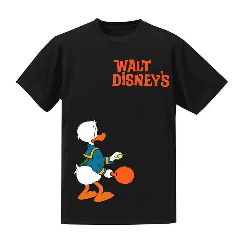 

Fun Table Tennis Suit Short Sleeve Donald Duck T-Shirt Sports Teen Street Comfortable Breathable Men's and Women's Top