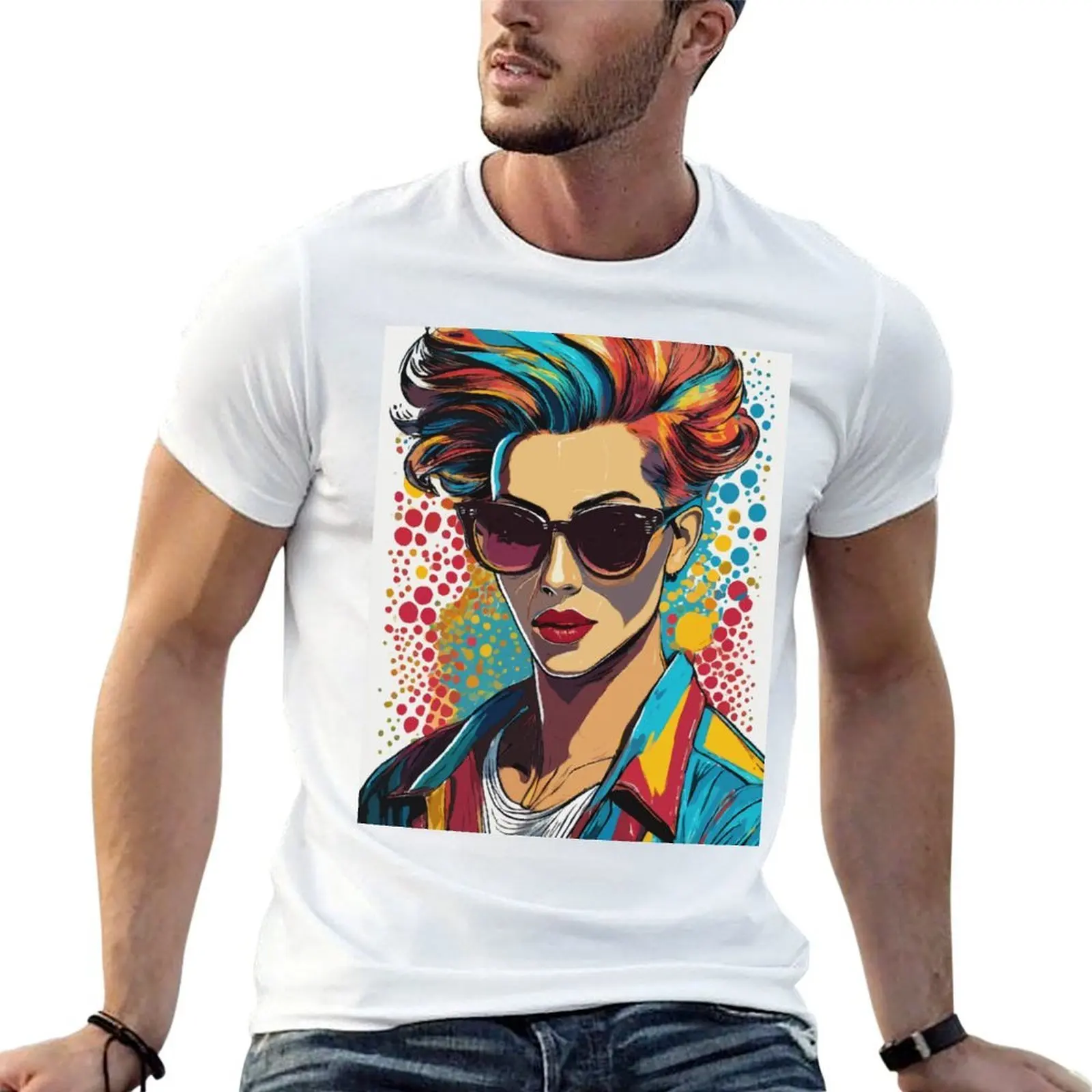

Pop Art Portraits T-Shirt funny t shirts man t shirt men 100% cotton luxury brand T-Shirt