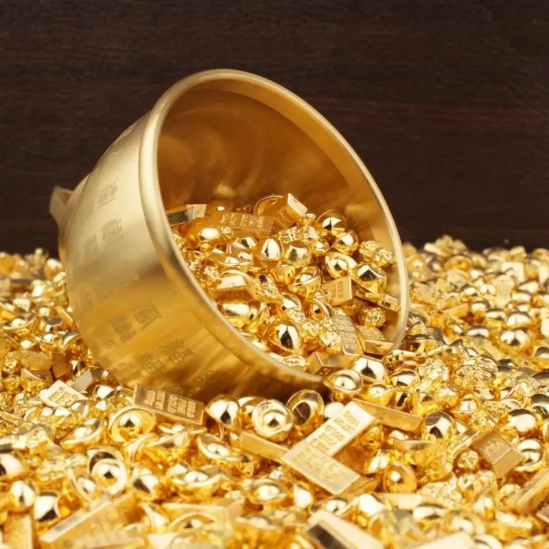 100PCS Plastic Gold Attract Wealth Luck Charms Mini Dollars Ingots Gold Melon Seeds Handicraft