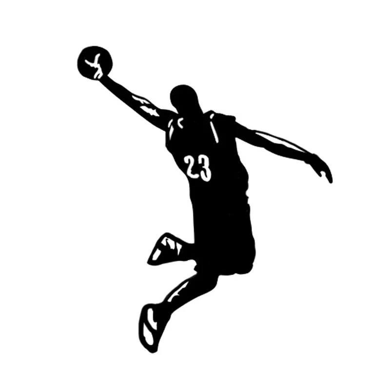 

Funny Basketball Cute Boy Car Decals High Quality Car Decoration Personality Pvc Waterproof Decals Black/white, 14cm*12cm