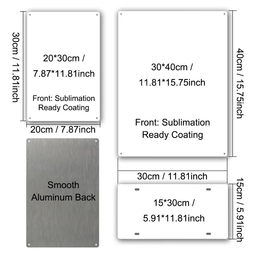Plaque Aluminium Personnalisée Photo Jardin/Intérieur Imperméable Transfert Thermique