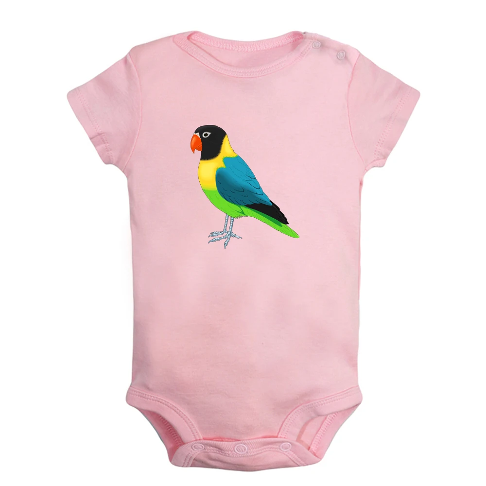 

Animal Cute Little Parrot Baby Rompers Baby Boys Girls Fun Birds Print Bodysuit Infant Short Sleeves Jumpsuit Kids Soft Clothes