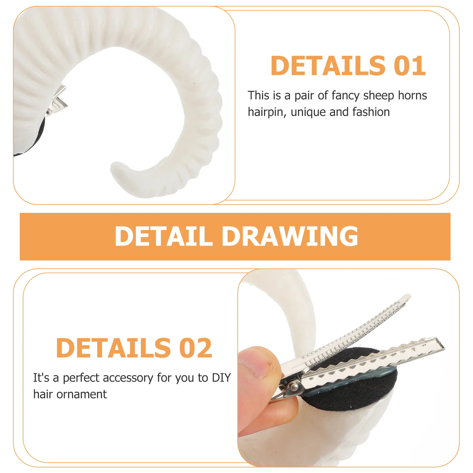 Chifres de ovelha grampo de cabelo fantasia chifres artificiais headwear para cosplay festival casamento carnaval vestido de páscoa acessório de festa