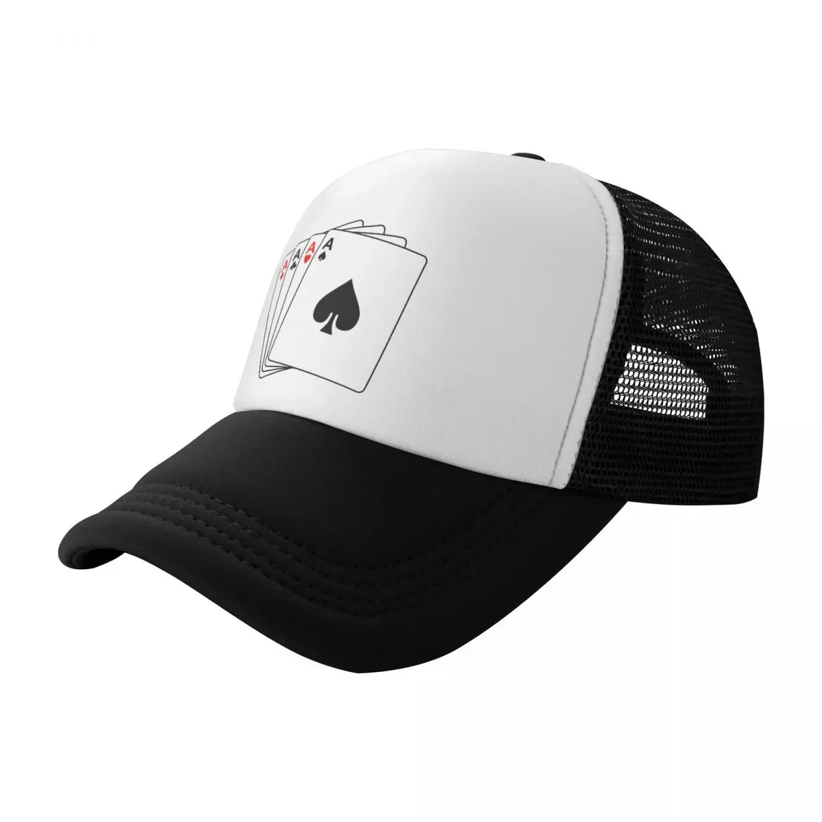 Custom Classic Spades A Poker Trucker Hat Women Men Personalized Adjustable Unisex Baseball Cap Summer