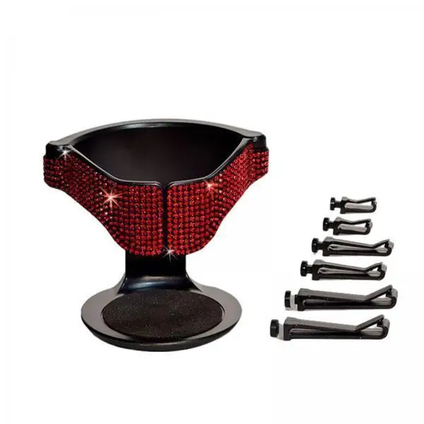 Rhinestones Car Air Vent Cup and Phone Holder Adjustable Water Bottle Mount for the Car Accessories