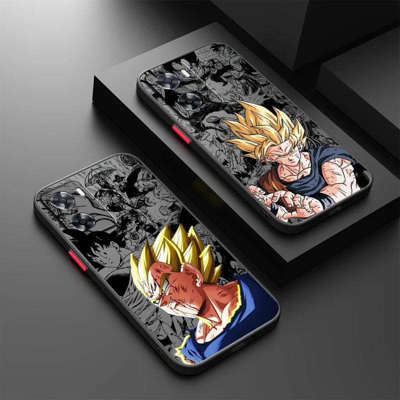 Anime D-Dragon Ball Son Goku Frosted Translucent For OPPO X5 X3 A54S A5 A94 A16 A53S A57 A74 A72 A96 A98 A78 5G Funda