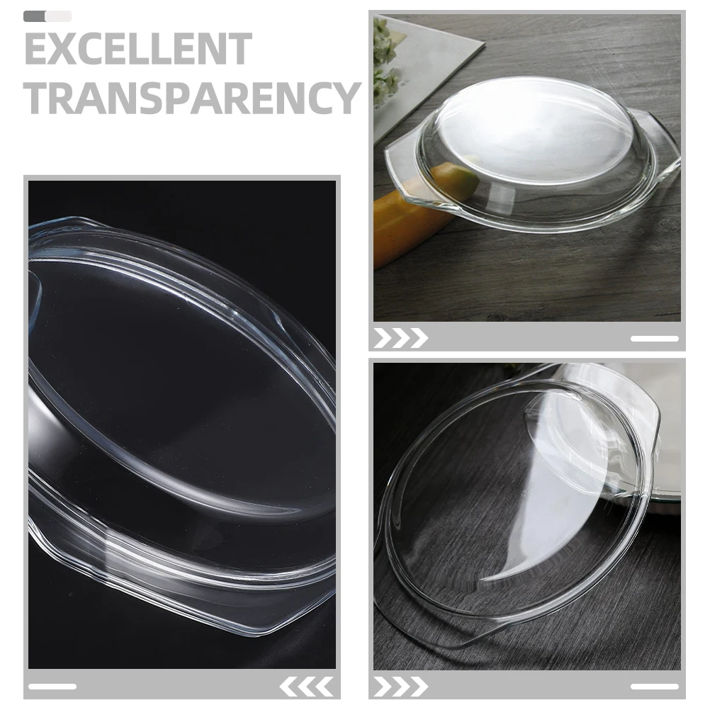

1pc Splash Proof Glass Cover Microwave Food Covers Plate Accessories Safe Material Grease Protector Kitchen Barware