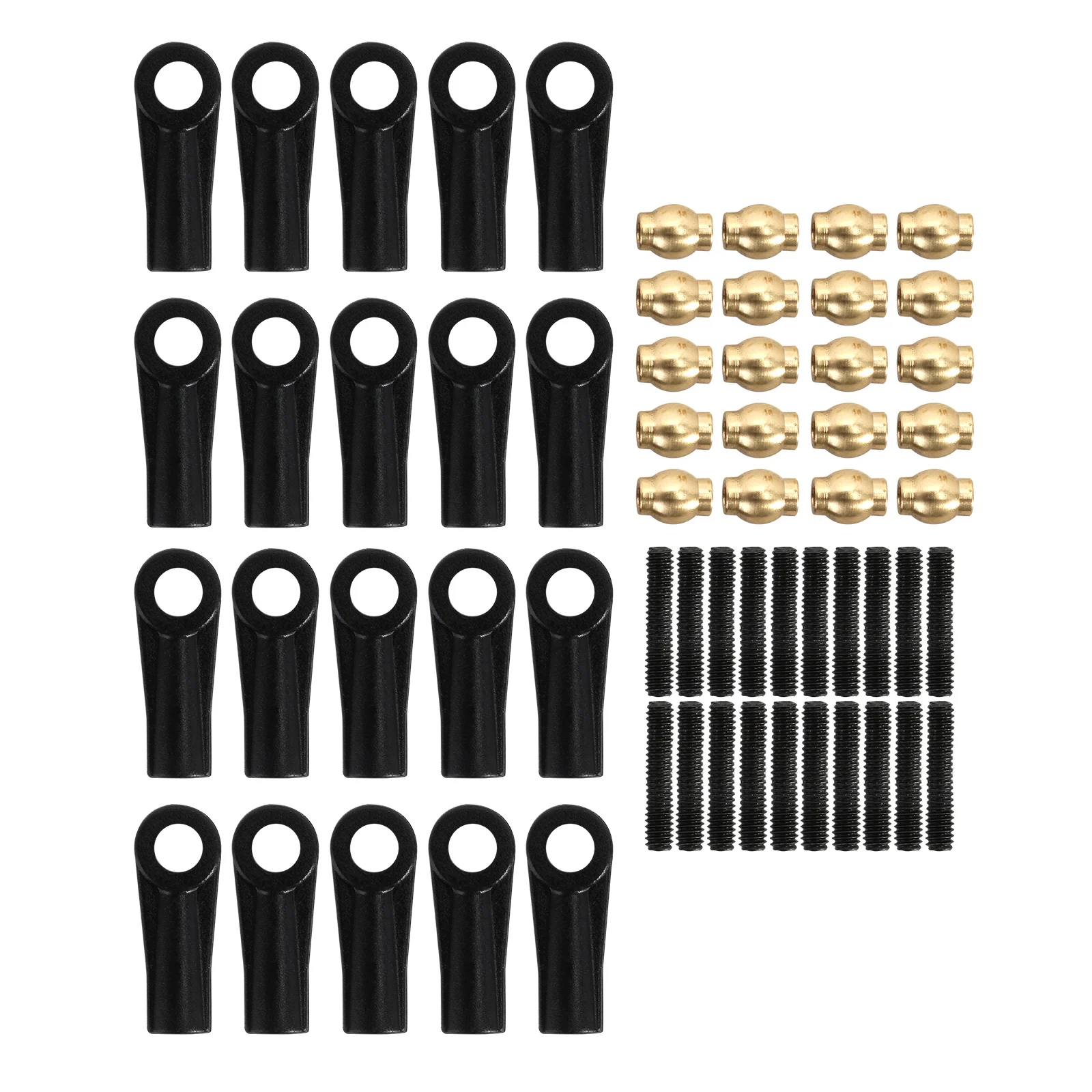 INJORA 20PCS M2 Plastic Rod Ends Link Balls For 1/24 RC Crawler Car Axial SCX24 AX24