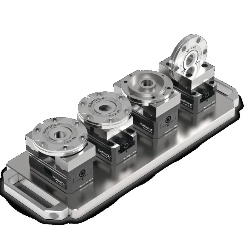 

4-piece set of multi station flexible modular clamping system self centering rack fixture