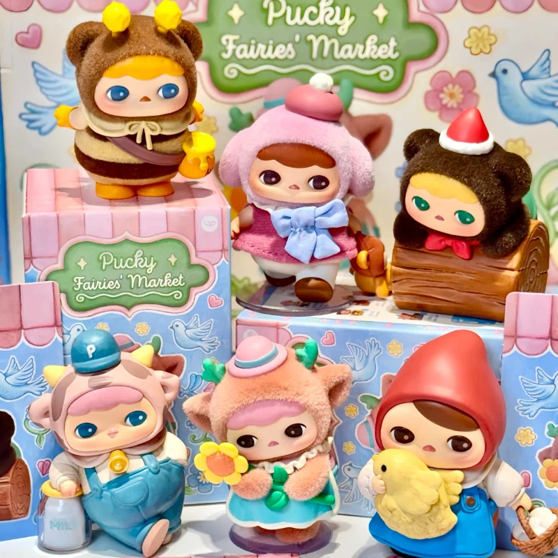 

Pop Mart Pucky Fairies Market Series Blind Box Cute Doll Collectible Figure Desktop Ornament Collectibletoy Gift Mystery Box