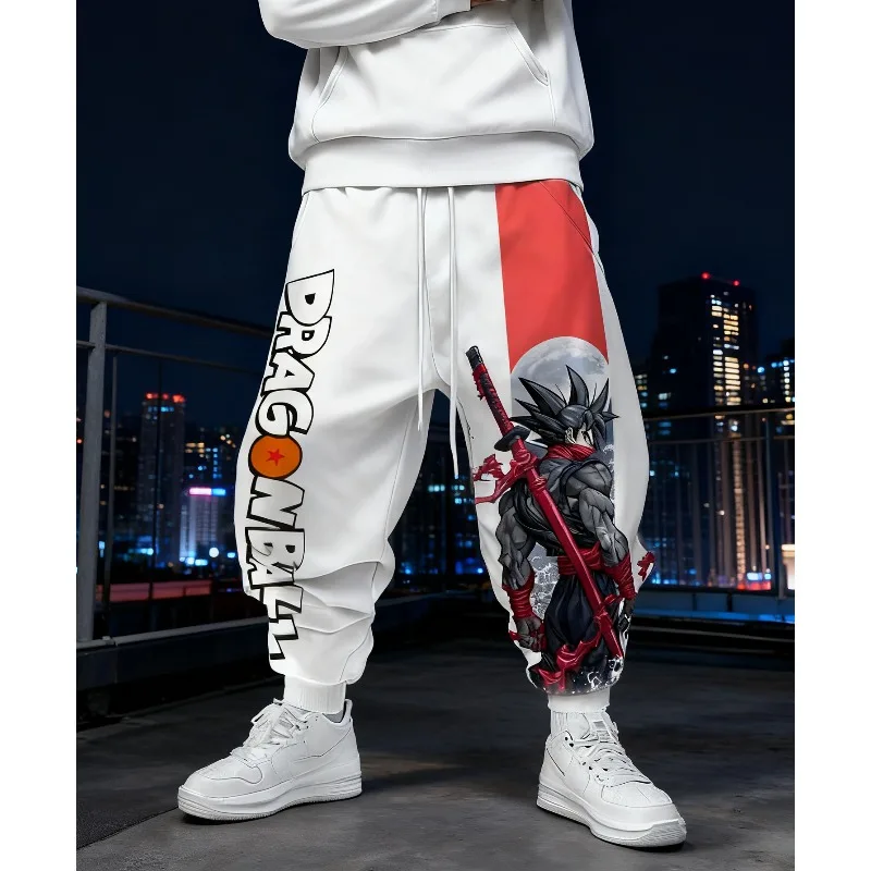 

Japanese Anime Dragon Ball Z Men's Pants Autumn Winter Sweatpants Japanese Anime Son Goku Print 100% Cotton Breathable Leggings