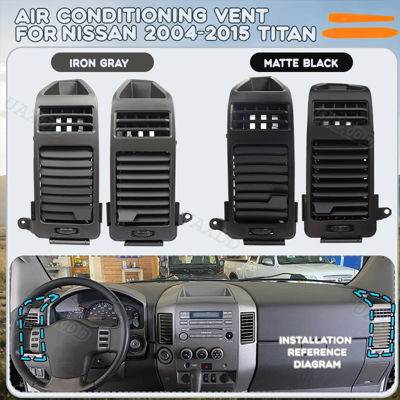automotive-equipment-a-c-air-vent-2-din-car-ventilation-outlet-for-2004‑2015-nissan-titan-air-conditioning-vent-grille-assembly