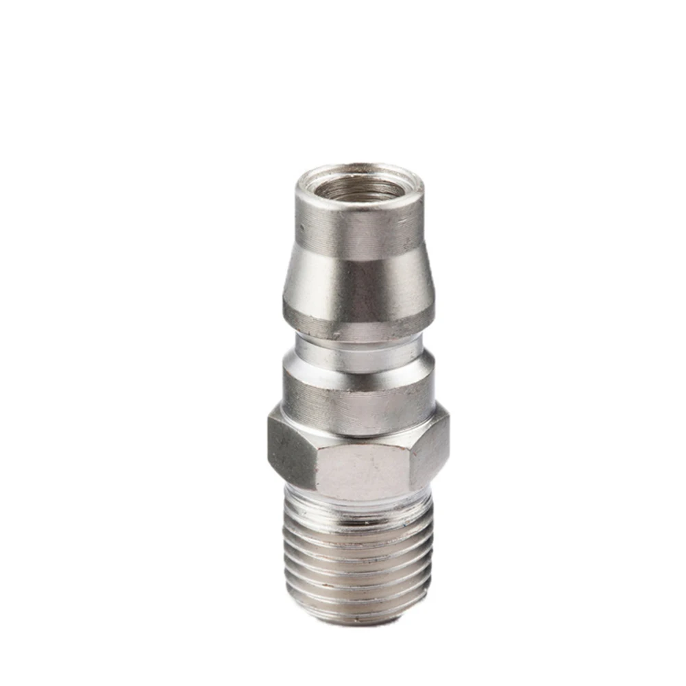 Air Hose Coupling Set of 5 Male Fittings Compatible with 1/4 Inch For BSP Male Thread for Reliable Pneumatic Tool Connections
