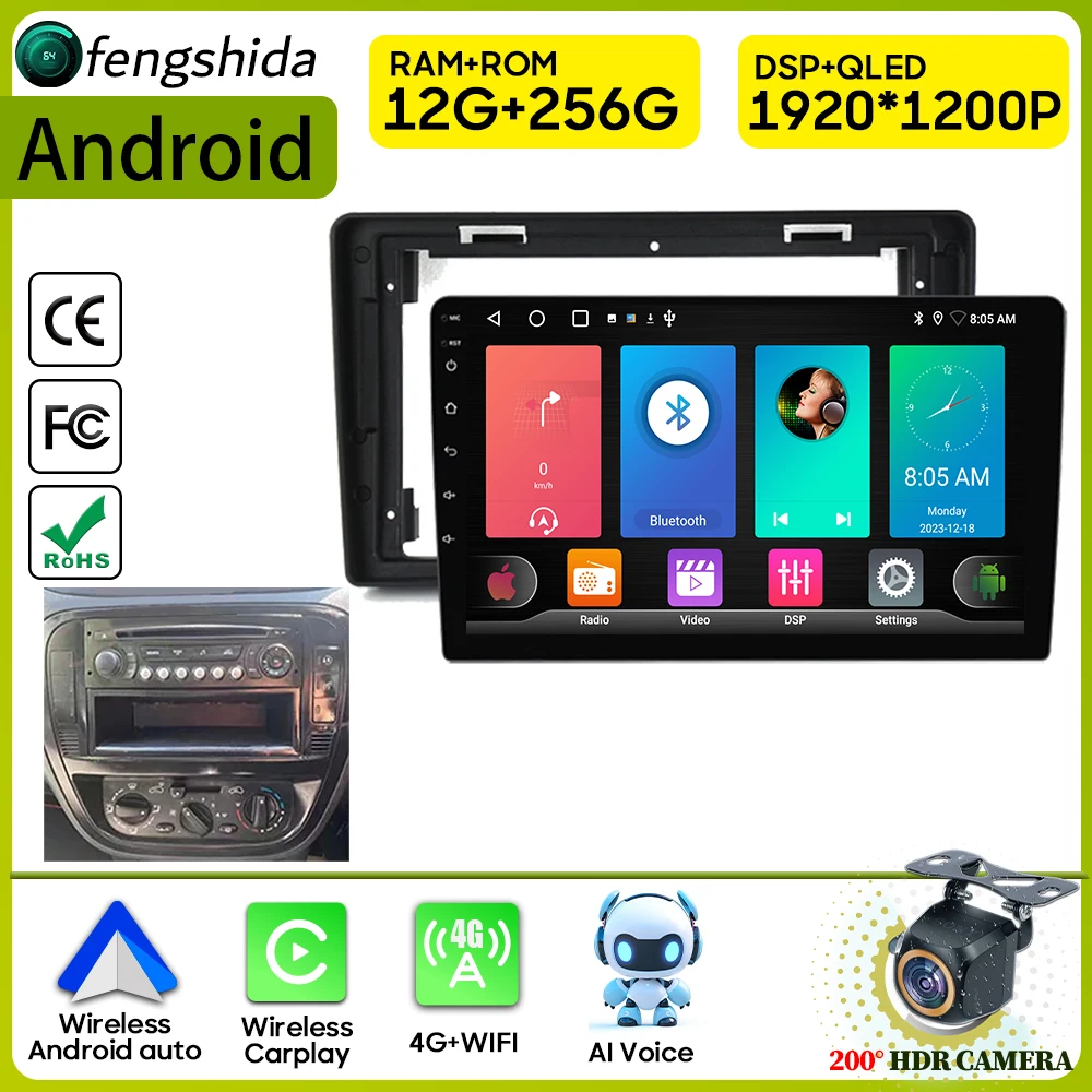 

Автомобильный радиоприемник Carplay для Citroen C2, C3, 2001, 2002, 2003-2010, навигация GPS, Android, Автомобильный мультимедийный плеер, стерео, 4G, Wi-Fi, без DVD, 2din