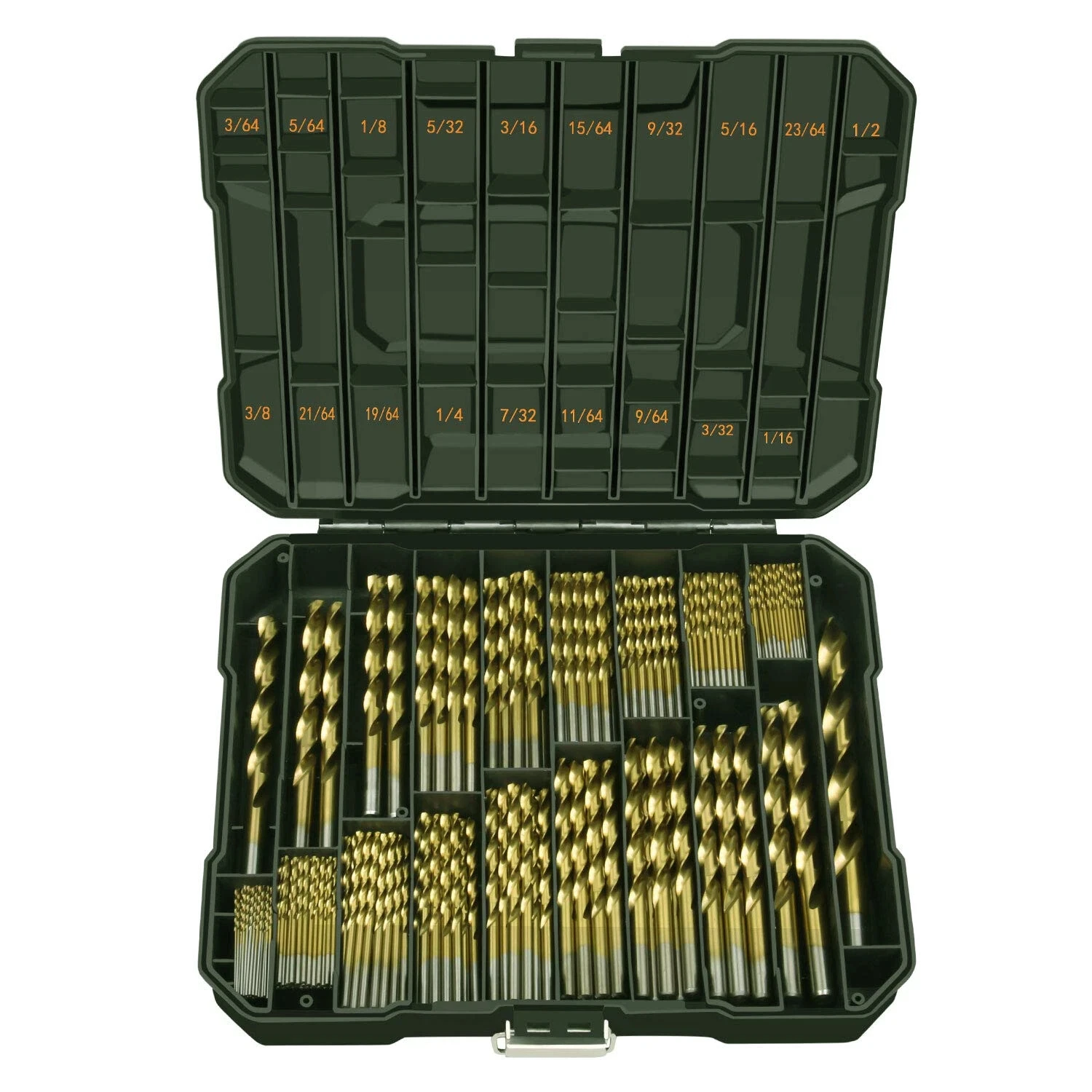 

230Pcs 118° Tip Twist Drill Bit Kit HSS Drill Bits Titanium Drill Bit Set for Metal Steel Iron Wood Plastic with Storage Case