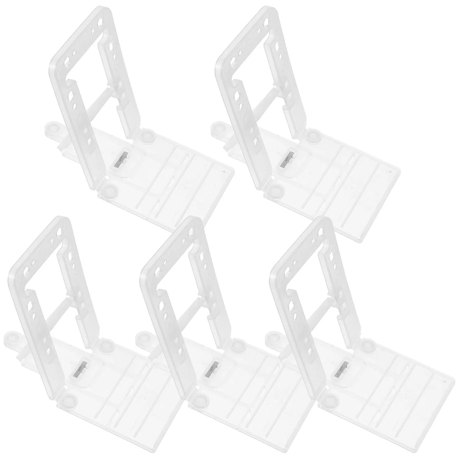 

Набор из 5 прочных L-образных подставок для демонстрации товаров, предотвращающих опрокидывание, для розничных полок, органайзер для демонстрации чайных чашек