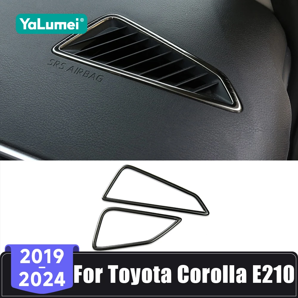 Für Toyota Corolla E210 Hybrid 2019 2020 2021 2022 2023 2024 Edelstahl Auto Dashboard Seite Klimaanlage Outlet Vent abdeckung