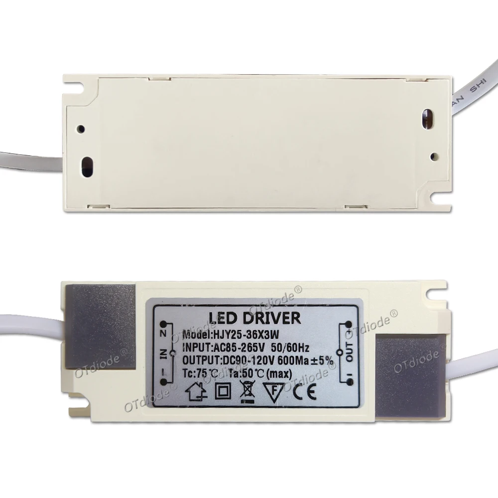 1-10pcs LED Driver 600mA 40W 50W 60W 70W Constant Current 25-36X3W DC90-120V 30X3W Lighting Transformers AC85-265V Power Supply