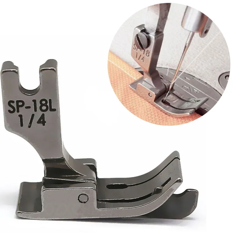 1 PCS 1/2 1/4 3/16 1/8 1/16 SP-18 Left / Right Edge Guide Presser Foot For Flat Car Moving Industrial Sewing Machine Accessories