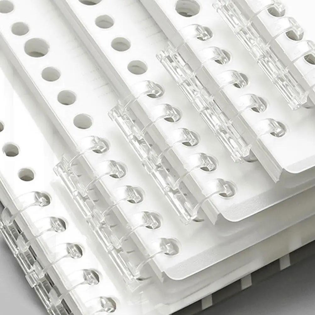 

20Pcs Loose Leaf Binder Plastic Five-Hole Segmented Clip Flexible Scrapbook Memo Filing Office School Creative Stationery