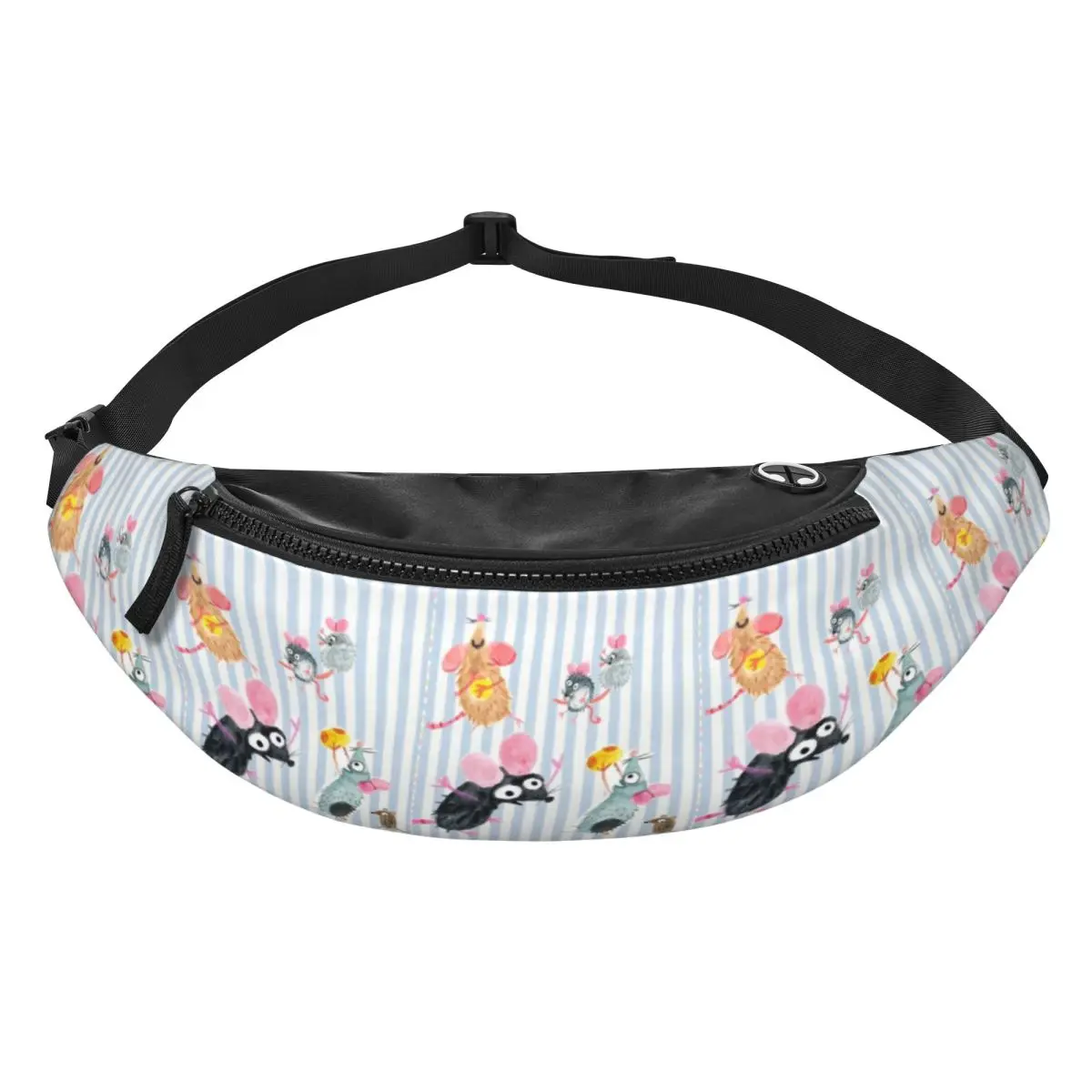 

Custom Fashion R-Ratatouilles Cartoon Fanny Pack for Running Men Women Crossbody Waist Bag Phone Money Pouch