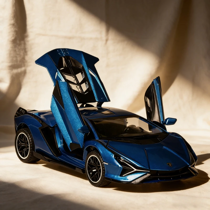 

Модель спортивного автомобиля Rambo Lightning из сплава, масштаб 1/32, симуляционная, настольное украшение, подарок