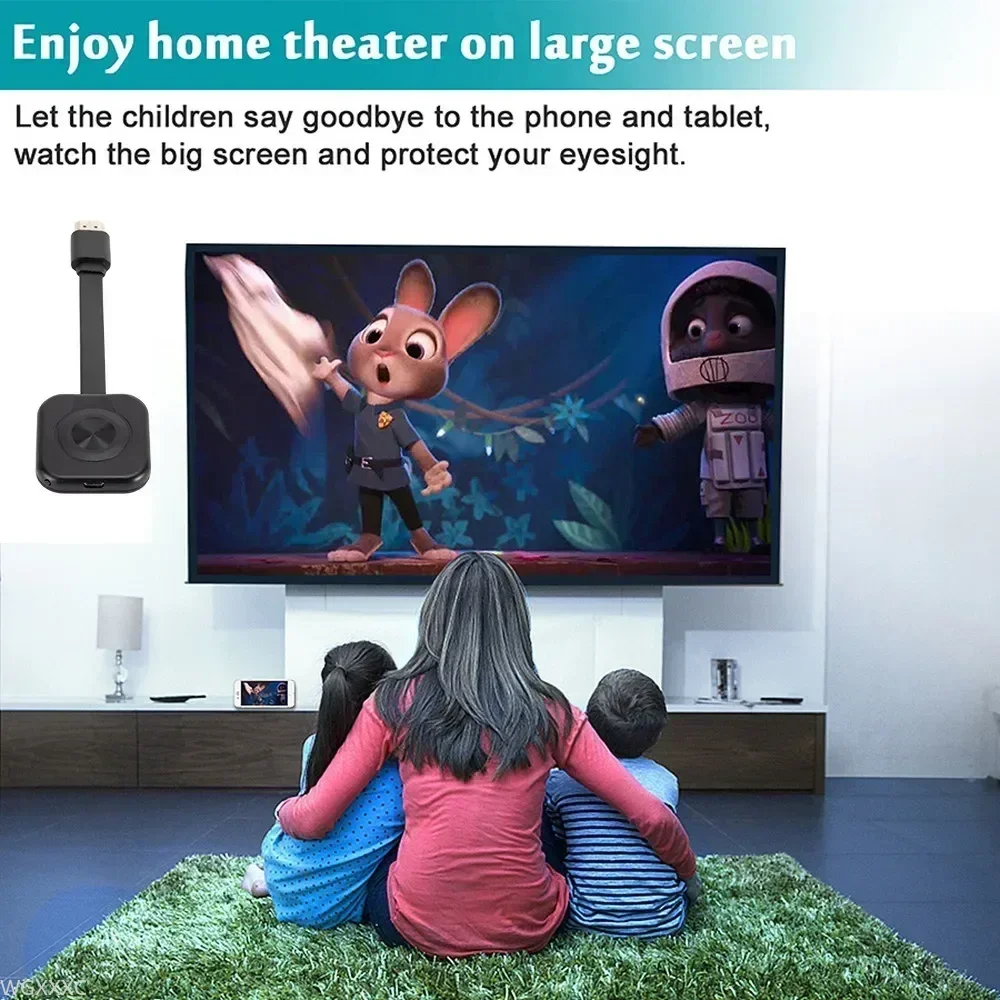 HD 1080P TV Stick WiFi inalámbrico Anycast compatible con HDMI pantalla Dongle receptor DLNA Airplay Mirscreen para IOS Android Miracast