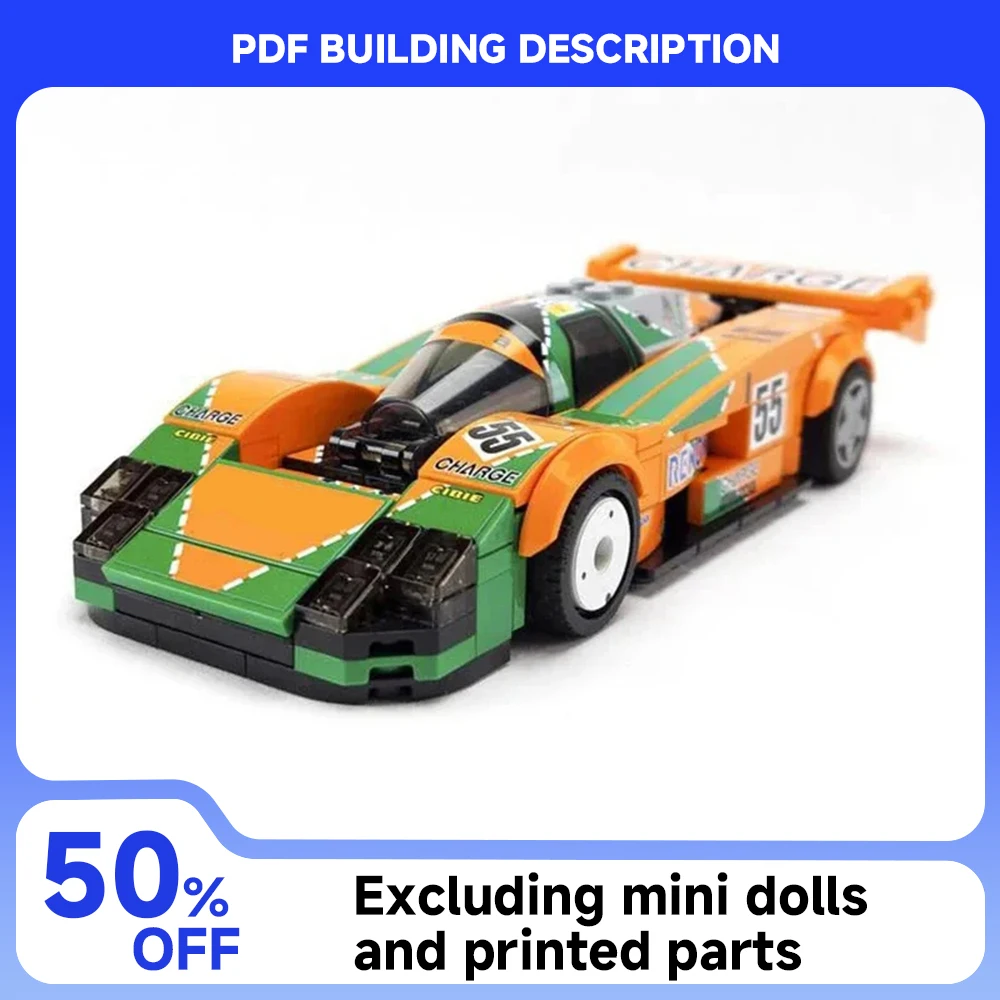 New Speed MOC Racing Series 787B 1991 Le Mans 24 Hours Endurance Race Building Blocks Sports Car Assembly Model Boy Toy Gift