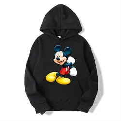 Mickey Mouse Women's Pullover Cartoon Animation Women's Hoodie 2024 New Plus Size Casual Couple Oversized Sweatshirt Tops