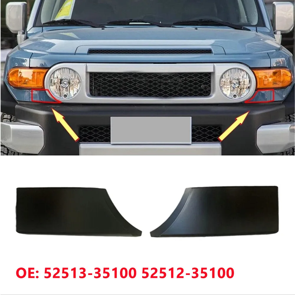 

For US Version Toyota FJ Cruiser 2007-2014 Front Bumper Grille Headlight Lower Filler Trim Panel Cover 52513-35100 52512-35100
