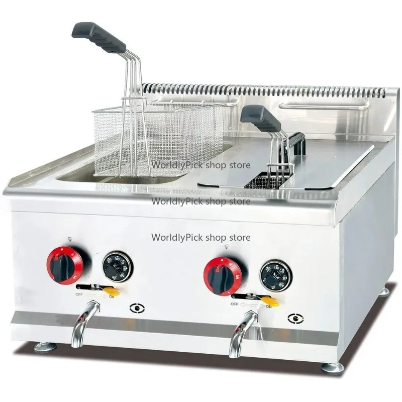 

Commercial Single Tank Double Baskets New Deep Fryer Machine Chicken Oil Deep Fryer