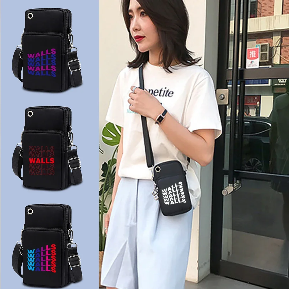 New Mobile Phone Bag for IPhone Huawei Xiaomi Samsung Wallet Arm Purse Walls Pattern Handbags Women Universal Phone Pouch Bags