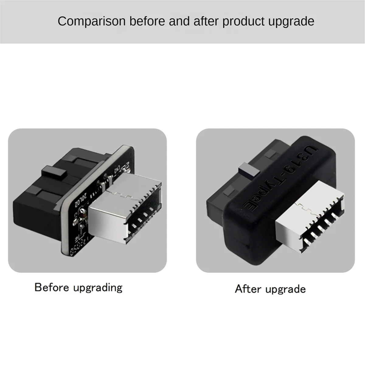 Hot USB แผงด้านหน้าอะแดปเตอร์ USB3.0 19PIN/20Pin ถึง Type-E หญิงอะแดปเตอร์ภายในแนวตั้งสําหรับเมนบอร์ดคอมพิวเตอร์