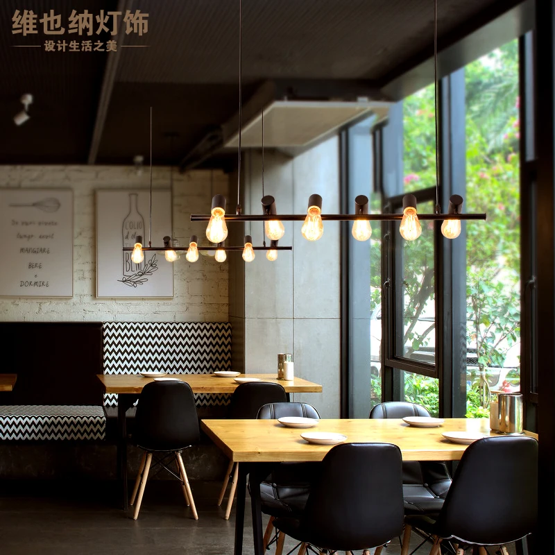 American Restaurant Pendant Light, Creative And Personalized Strip Light, Cashier Counter