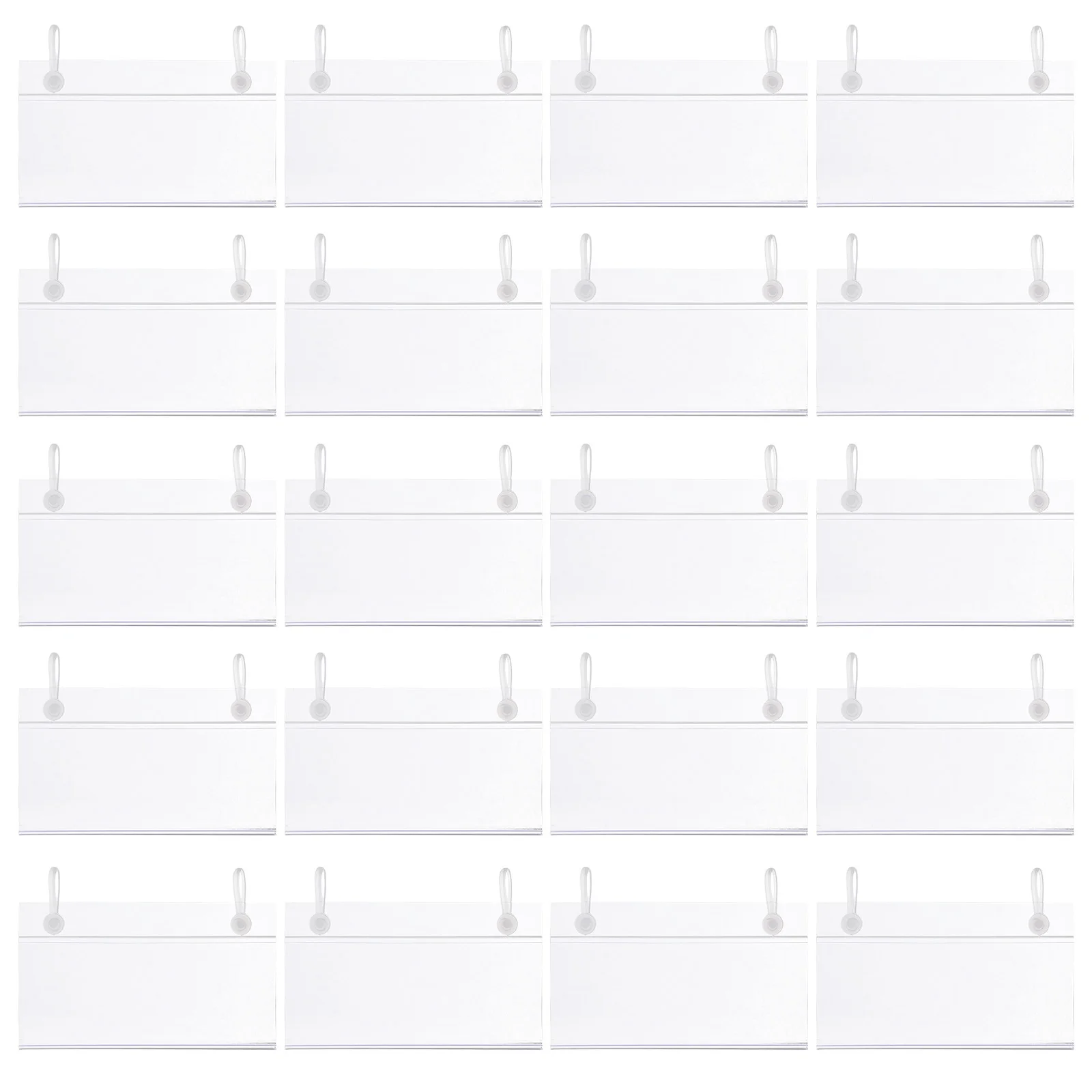 

100Pcs Retail Price Tag Holders Clear Wire Shelf Label Holders Dual Hook Design Supermarket Display Clips Shelf Label Holder