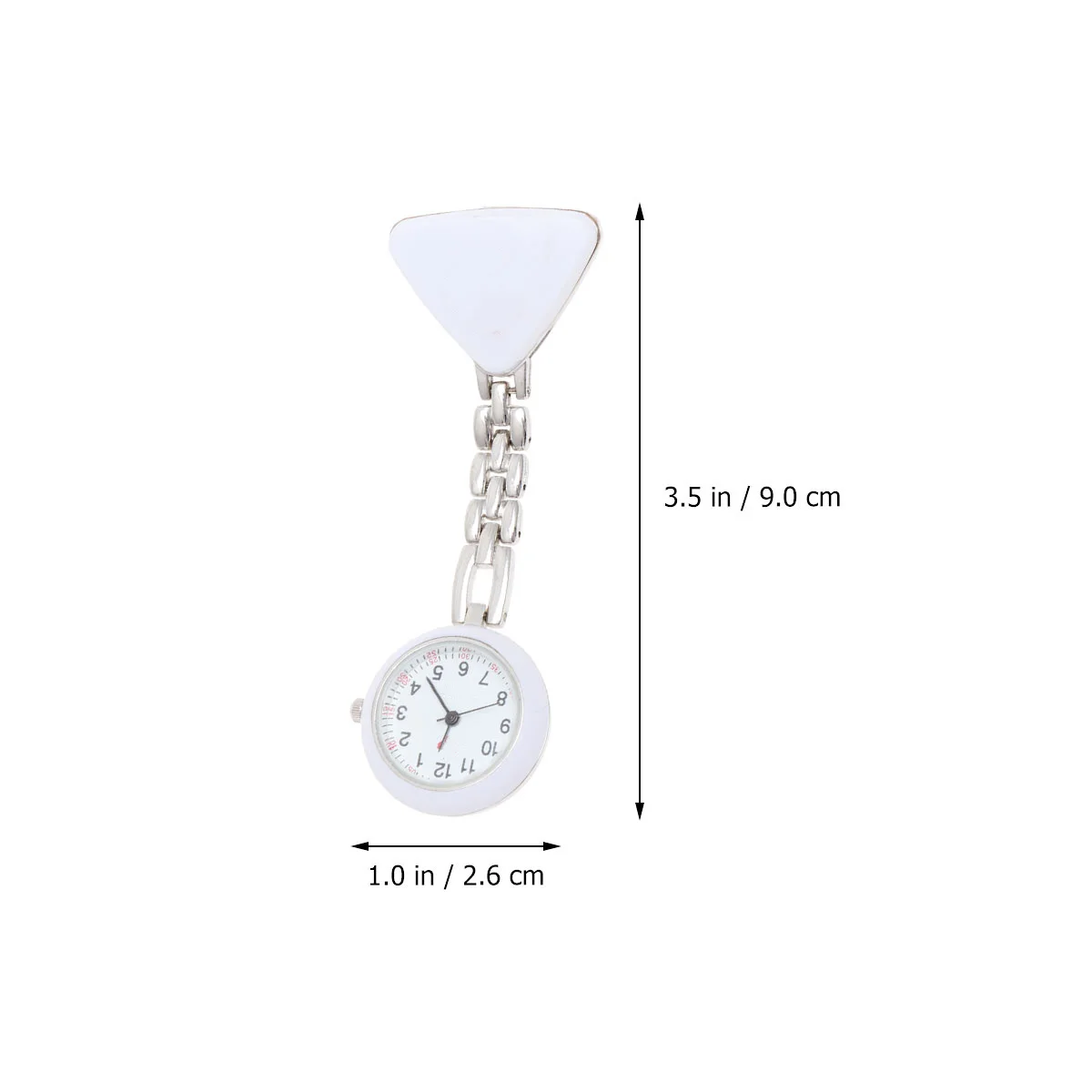 1Pcs Nurse Watch Waterproof Medical Lapel Pin Unisex Simple Style Portable Pocket Watch for Doctors Nurses Hospital Gift White