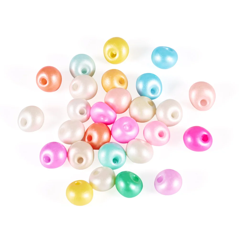 96G 6 Colors 6/0 Glass Seed Beads Opaque Colours Luster Teardrop Glass Beads Rice Beads DIY Bracelet Earring Beaded Accessories