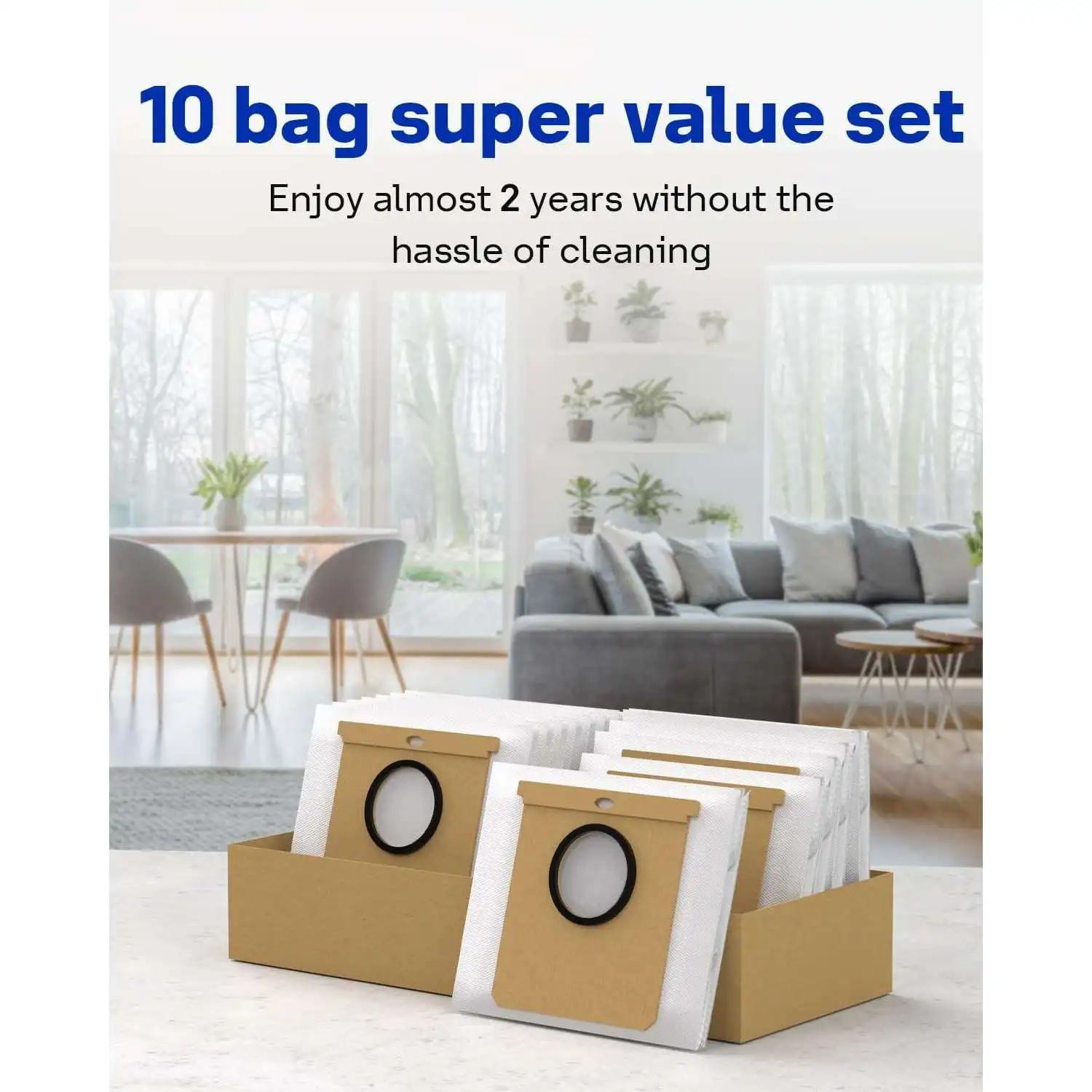Vacuum Cleaner Bags for Eufy Clean L60 SES / L60 Hybrid SES / L50 SES Conga 2299 Robot Vacuum Cleaner Self-Empty Station