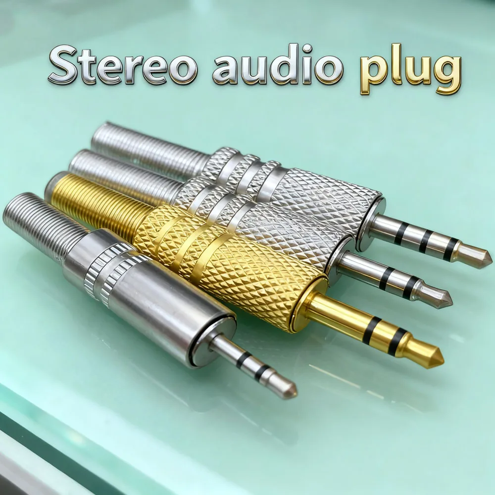 2.5mm 3.5mm Male Headphone Plug Dual channel Stereo Audio Solder Cable Connector 3Pole 4Pole Earphone Jack Adapter