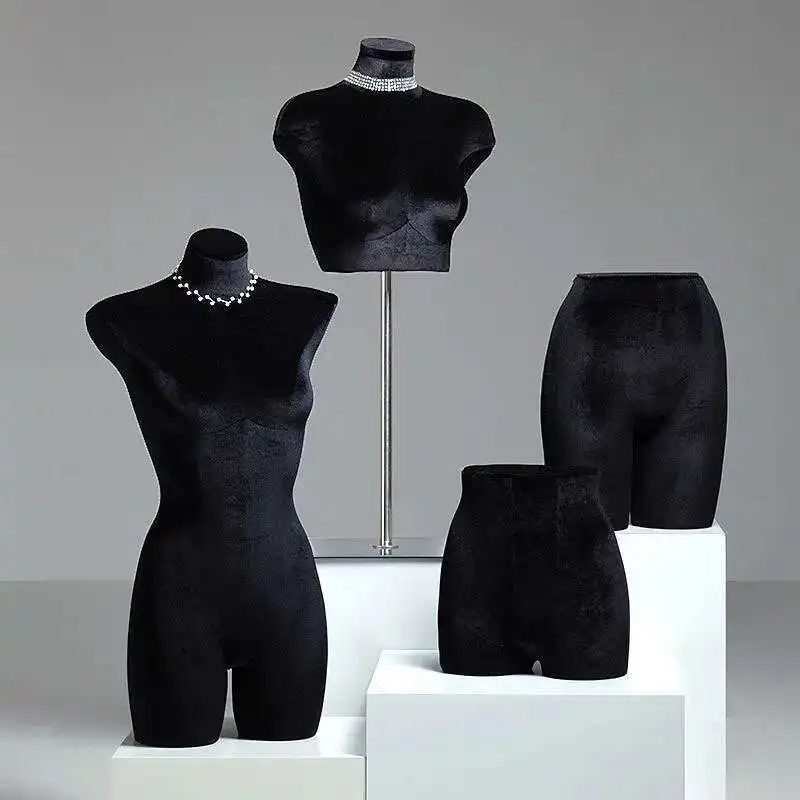 

Sisme Kadın Gercek Tam Vucut Half-length Velvet Mannequin for Women's Clothing Display Upper-body Mannequins Window Display