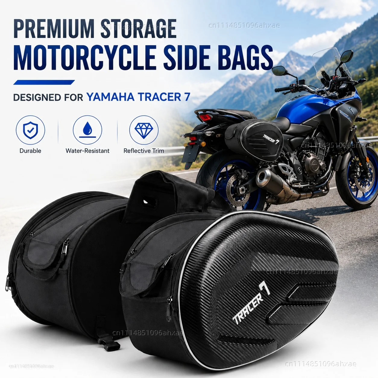 For Yamaha TRACER 7 /GT 2021 2022 2023 2024 tracer7 gt 2PCS Motorcycle Pannier Bags Luggage Saddle Bags Side Storage Fork Travel
