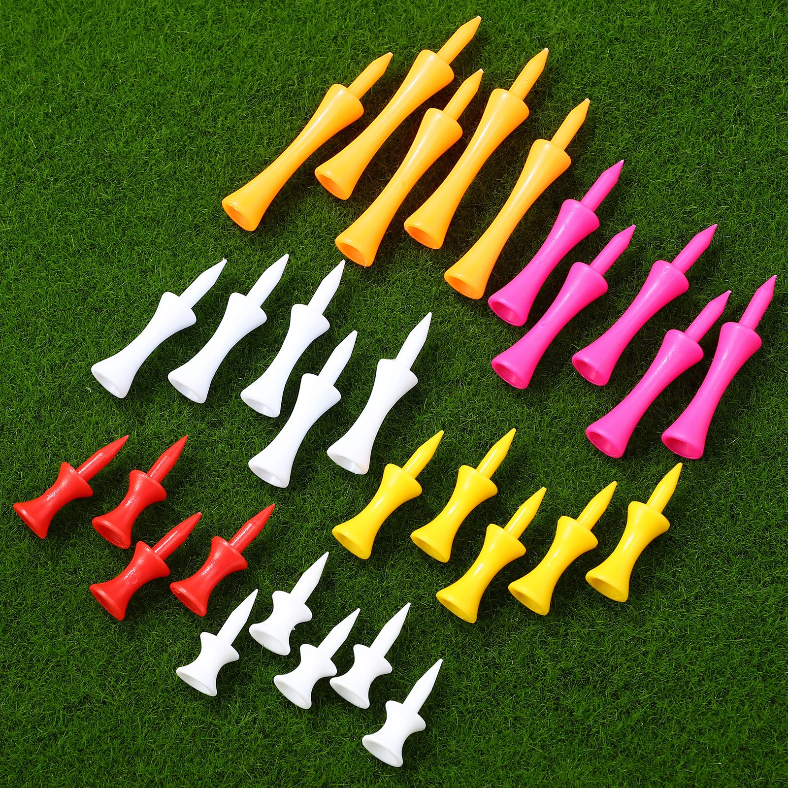 

120 pcs Castle Tees 6 Colors Plastic Training Tools For Outdoor Indoor Practice Golf Ball Practice Stands Golf Tees Accessories