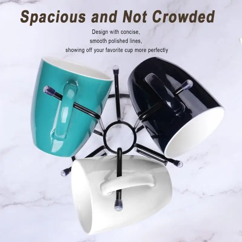 Mug Rack Space Saving Cup Hanger Heavy Duty Metal For Lasting Performances X3UC