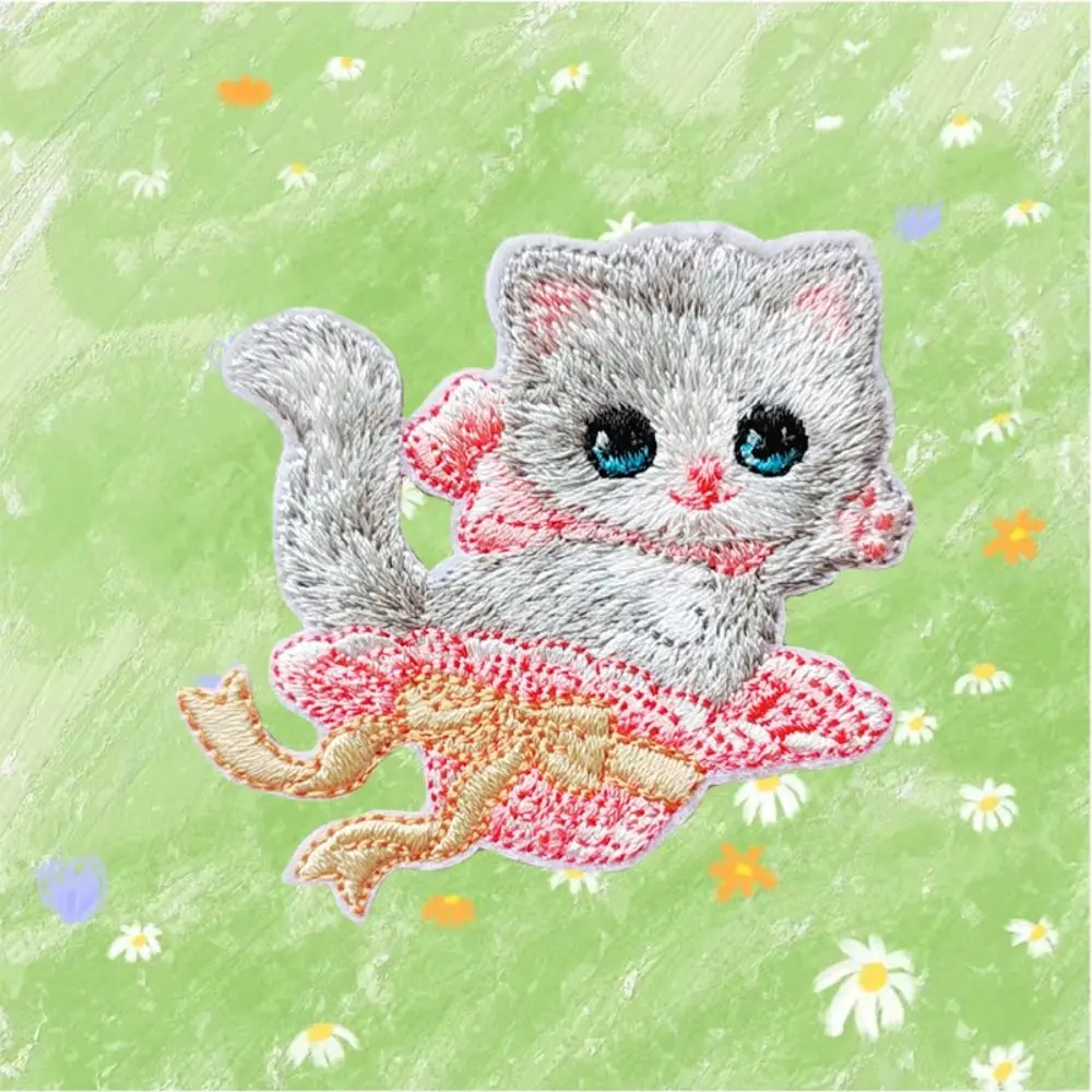 Self-adhesive Cartoon Cat Embroidered Patch DIY Cute Clothing Patch Clothes Stickers Clothes Appliques Sewing - Image 4