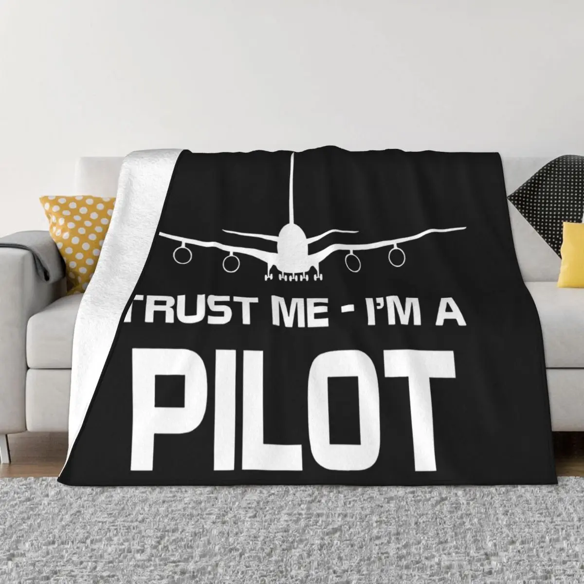 Newest 2020 Fashion Trust Me Im A Pilot Baseball Funny Flight Captain Flying Aeroplane Gift Print Womens Throw Blanket