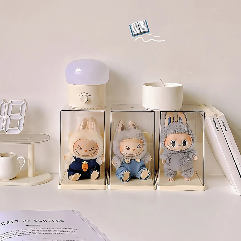 

18 cm Labubu Dust-proof Display Box Blind Box Display Rack Storage Transparent Ornament Display Cabinet Desktop display