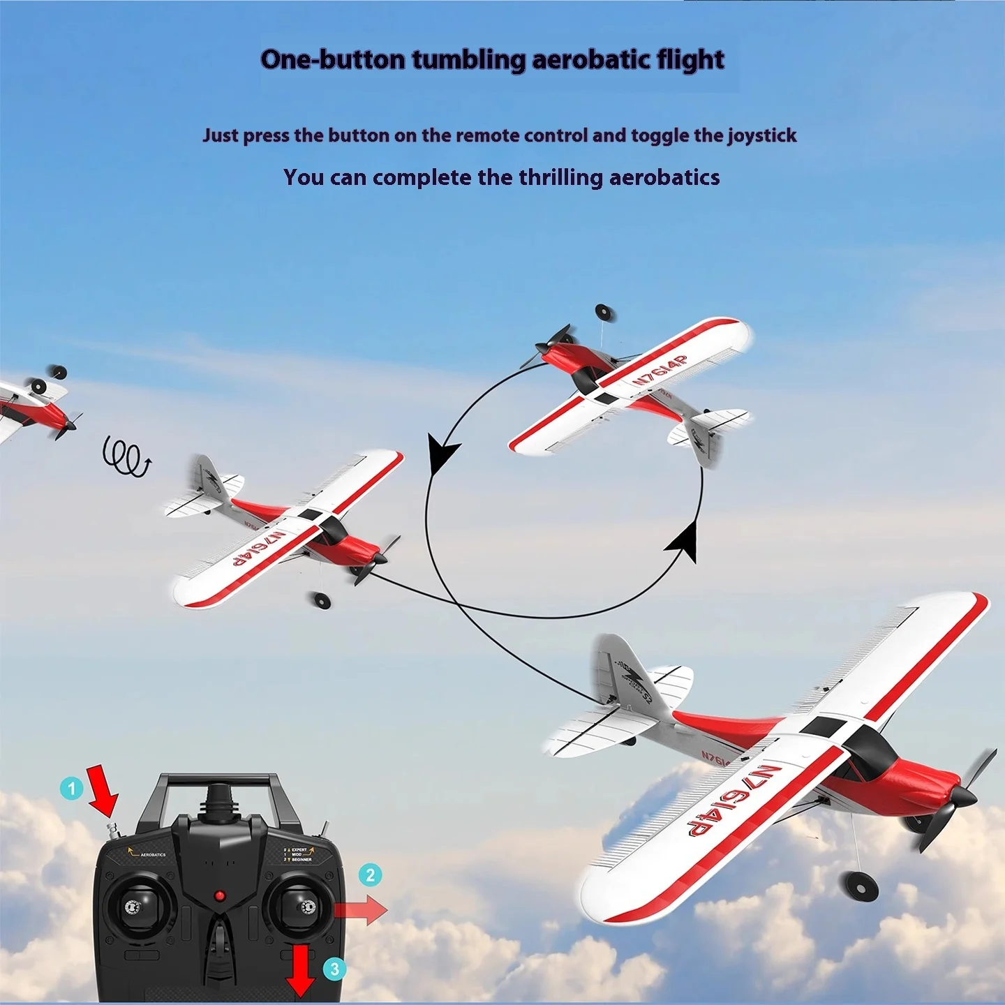 Orlens 4 Channels 2.4g Remote Control Rc Fixed Wing Model Propelled Foam Aircraft Outdoor Trainer Aircraft Children'S Toys