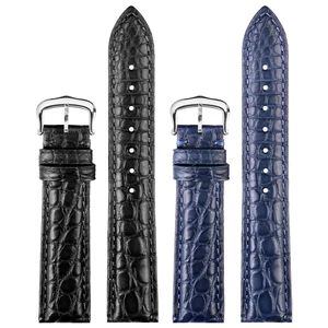 16mm17mm 18mm 19mm 20mm Black Blue Brown Watchstrap Crocodile Skin for Cartier Tank Clé Black Black Release Bracelet 6 Main Sales Cartier Glasses - №3